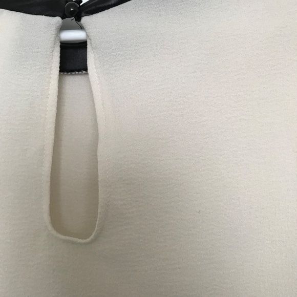 Y2K Jules and Leopold Sheer Long Sleeve Blouse S Cream Off White Black - Picture 5 of 11